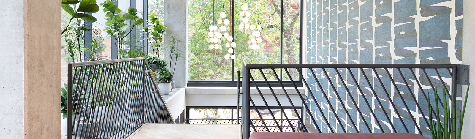 top of clubroom stairs