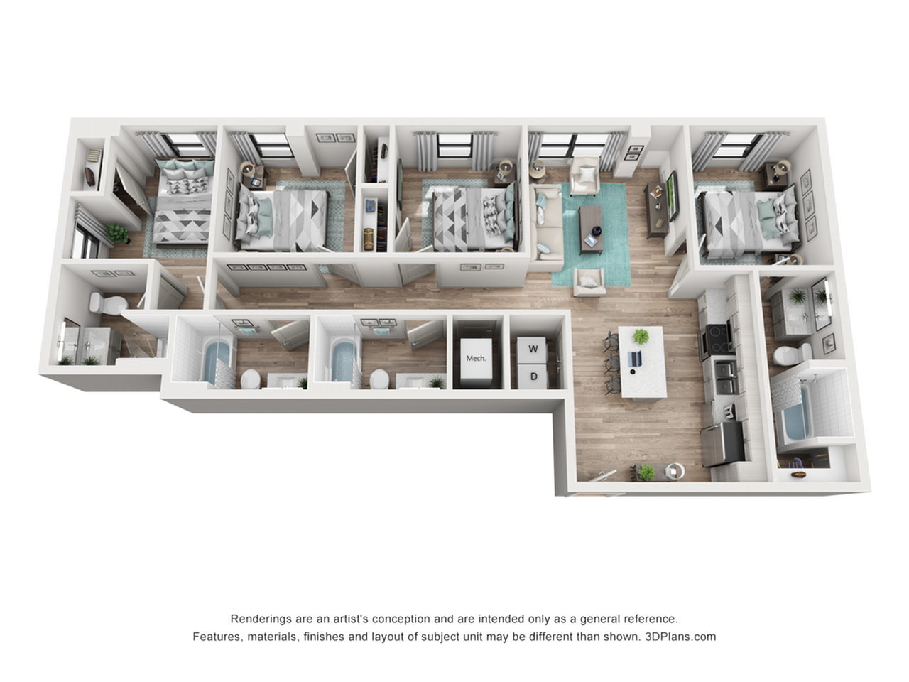 D2 - 4x4 The Mack Floor plan
