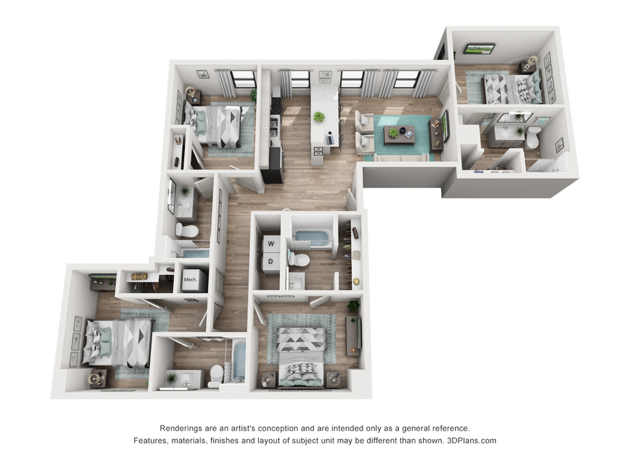 D4 - 4x4 The Travis Floor plan