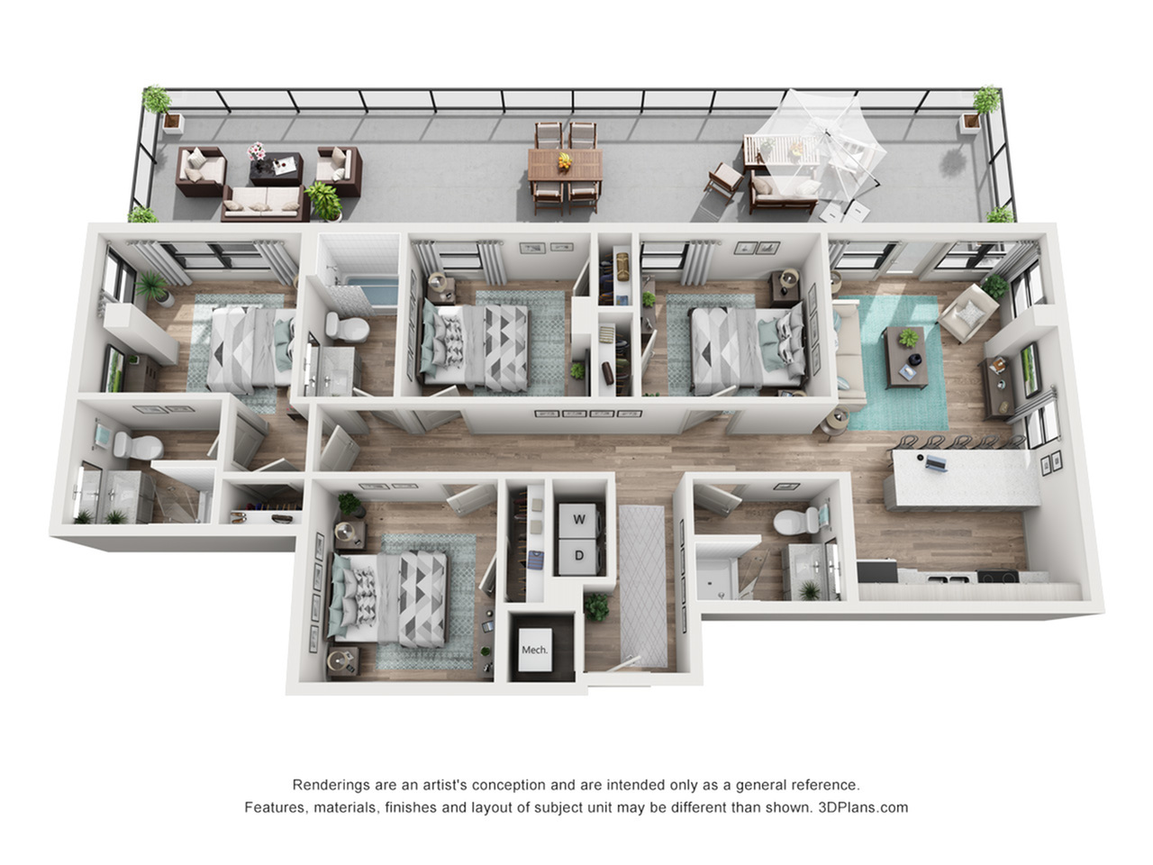 D5 - 4x3 The Durant Floor plan